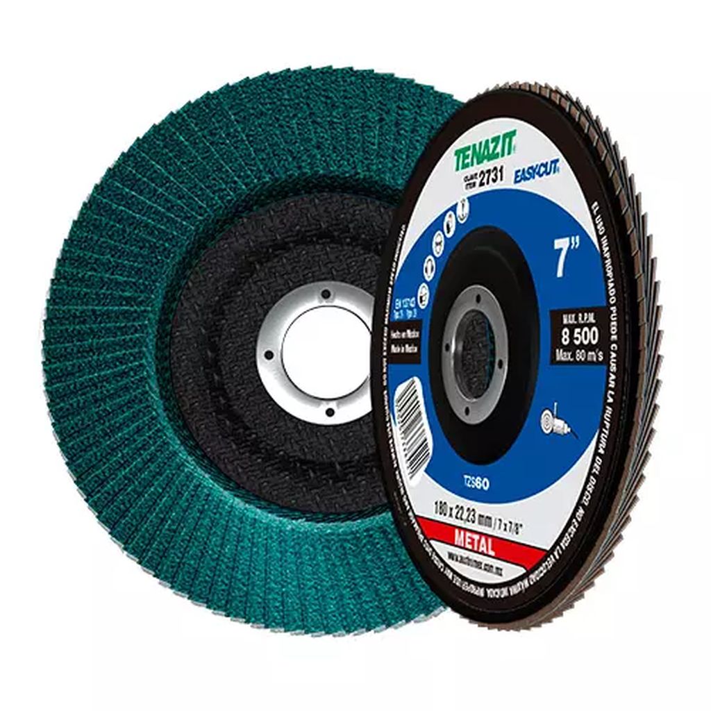 DISCO LAMINADO T-29 7"X7/8" G60 ALTO REMOCION P/DESB. DE METAL Y ACERO INOX. (EASY-CUT), TENAZIT