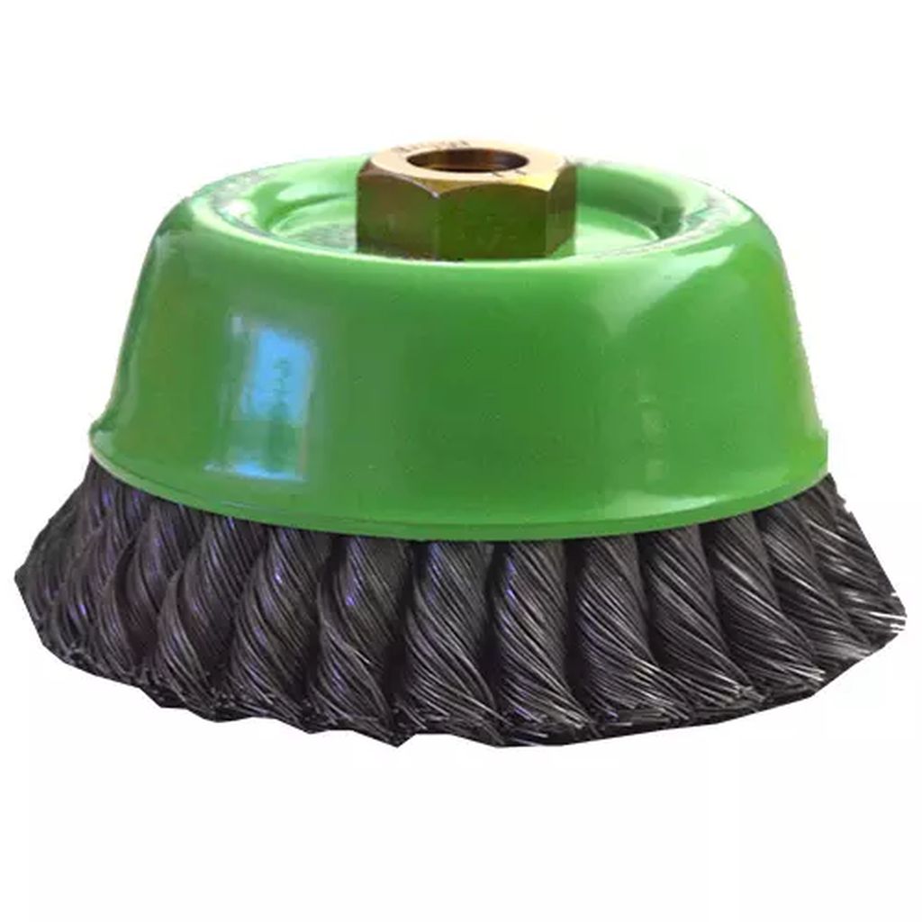 CARDA COPA ALAMBRE TRENZADO 5"X0.020X5/8"-11HX1-3/16" ACERO AL CARBON CHIP-CUT, TENAZIT