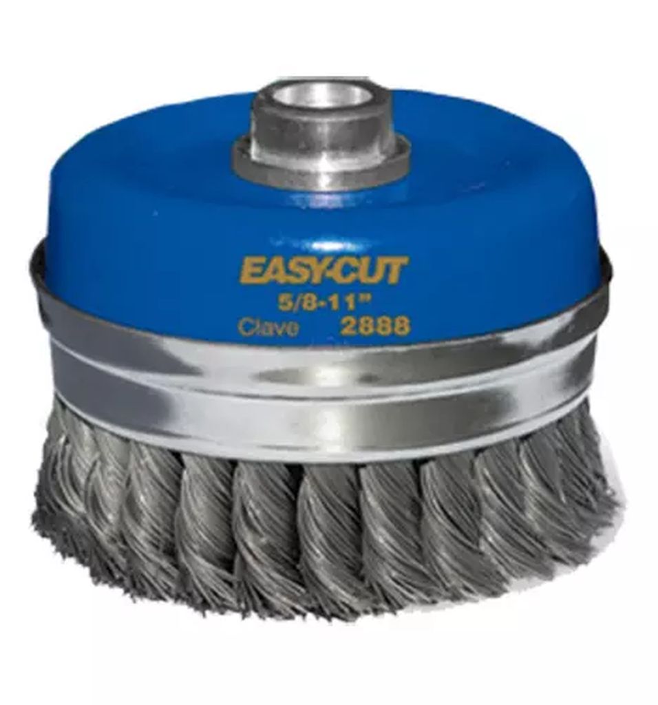 CARDA COPA ALAMBRE TRENZADO 4.3/4"X0.020"X5/8"-11HX1-3/16" ACERO AL CARBON EASY-CUT, TENAZIT