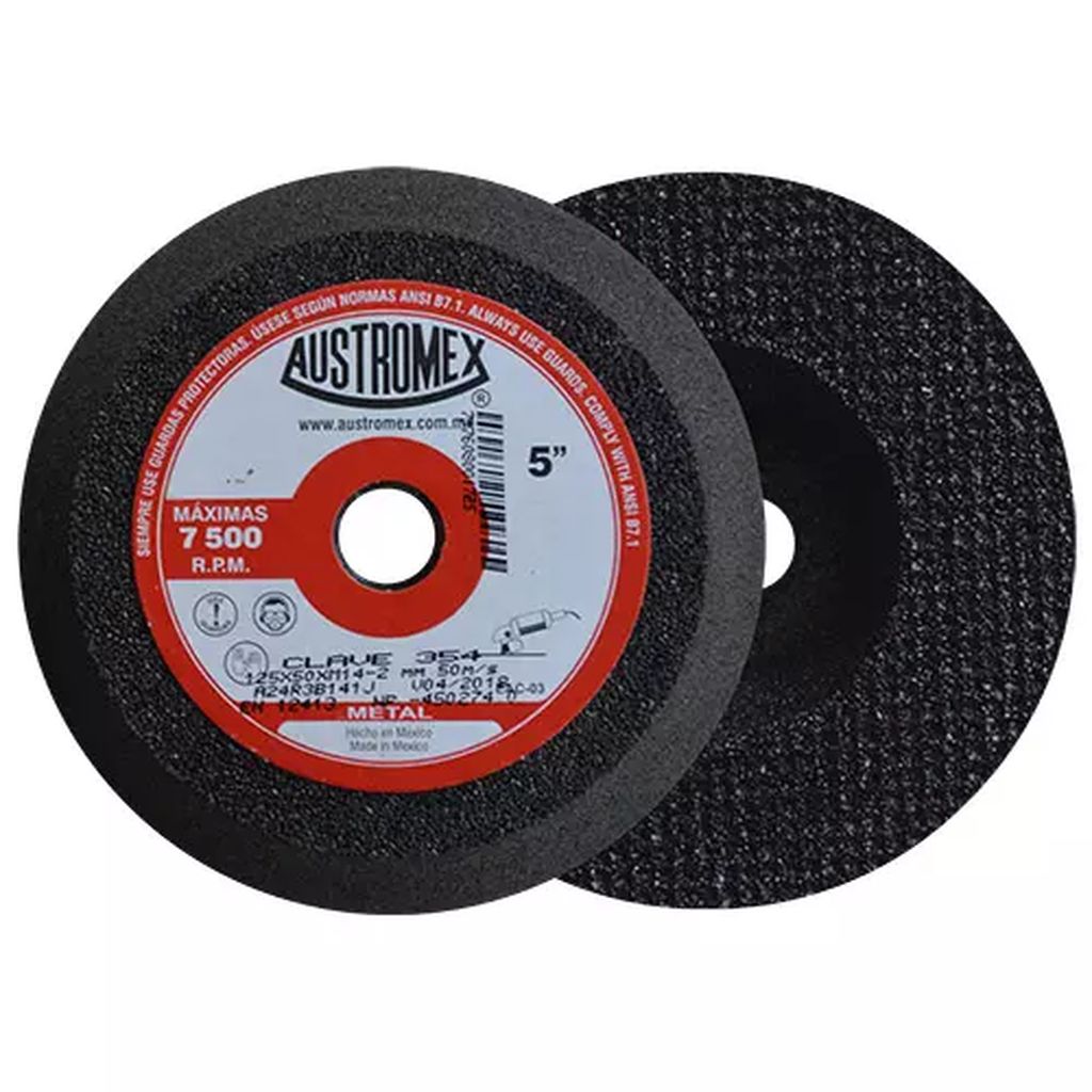 COPA ABRASIVA 5"X2"XM14-2 GRANO 60 (USO ACERO-FUNDICION-BISELES), AUSTROMEX