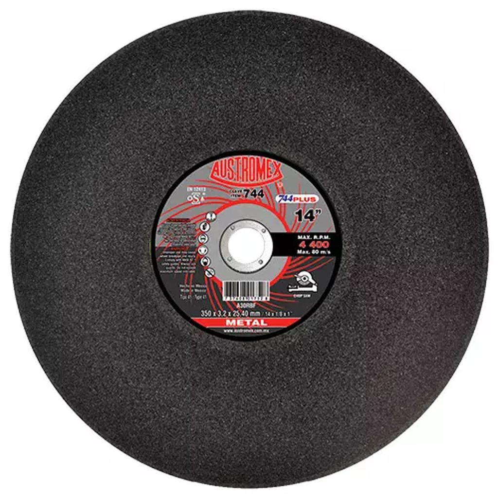DISCO PARA CORTE DE METAL 14"X7/64"X1" SOLIDOS, AUSTROMEX
