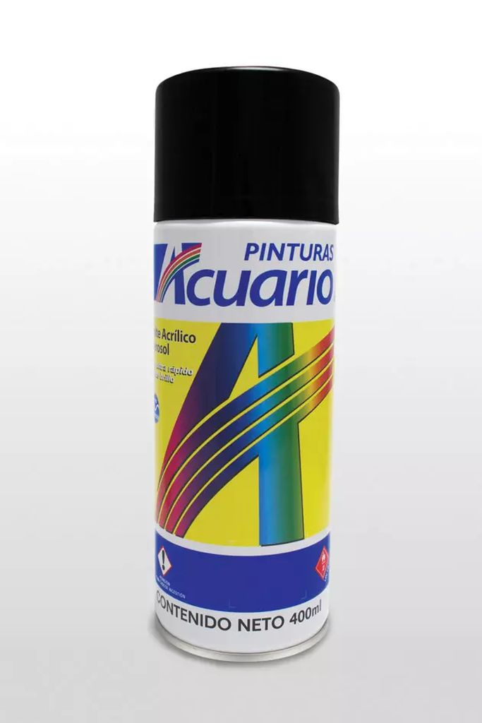 PINTURA EN AEROSOL 400ML NEGRO SATINADO, ACUARIO