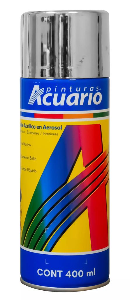 PINTURA EN AEROSOL 400ML TIPO CROMO, ACUARIO