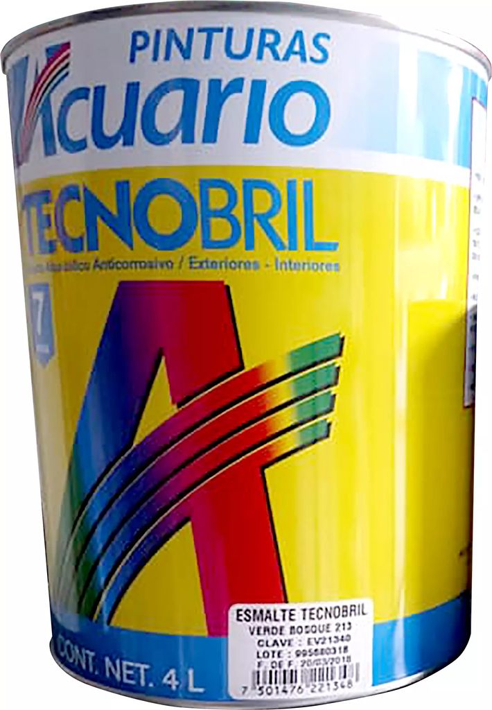 ESMALTE ALQUIDALICO 4 LT BLANCO MATE (TECNOBRIL), ACUARIO