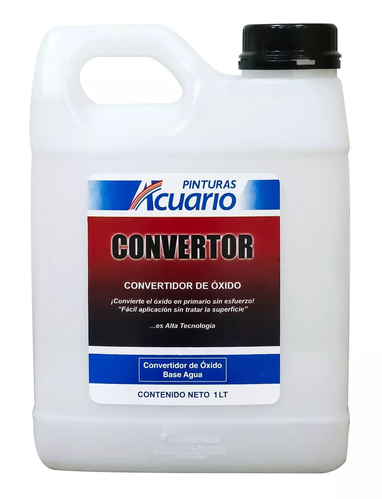 CONVERTIDOR DE OXIDO FERRICO EN PELICULA NEGRA INERTE NO CORROSIVO BASE AGUA 1 LT (CONVERTOR), ACUARIO