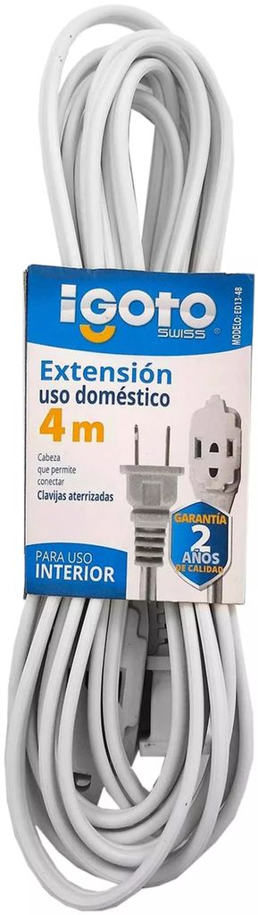 EXTENSION ELECTRICA CASERA 4.0 MT BLANCA, AXO LIGHT
