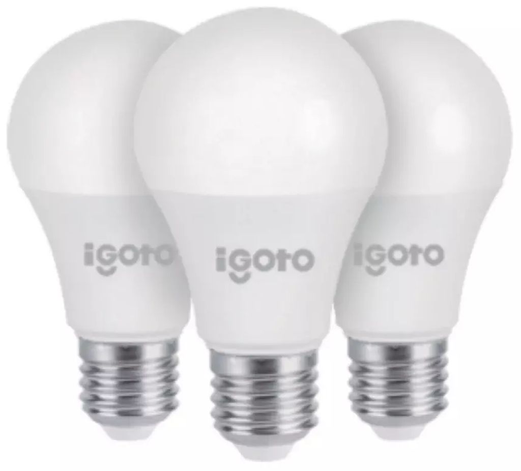 FOCO LED 12 W LUZ BLANCA 6500 K BASE E27 A19 3PACK, AXO LIGHT