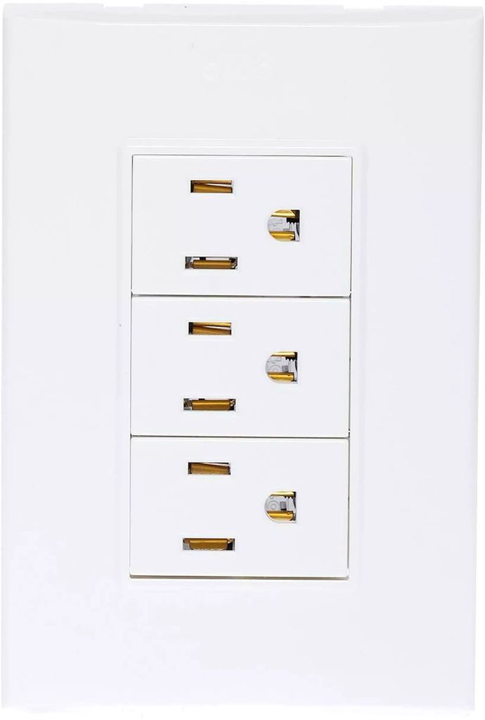 PLACA ARMADA C/3 CONTACTOS DE 3MODULOS BLANCO, AXO LIGHT