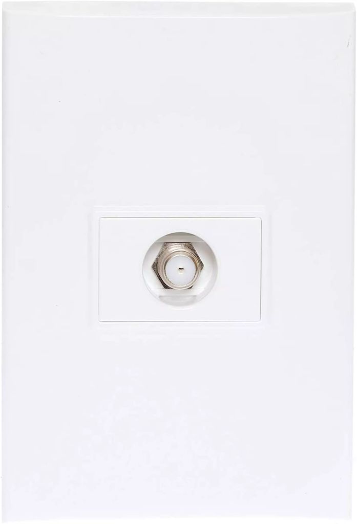 PLACA ARMADA C/TOMA COAXIAL DE T.V. DE 1 MODULO BLANCO, AXO LIGHT