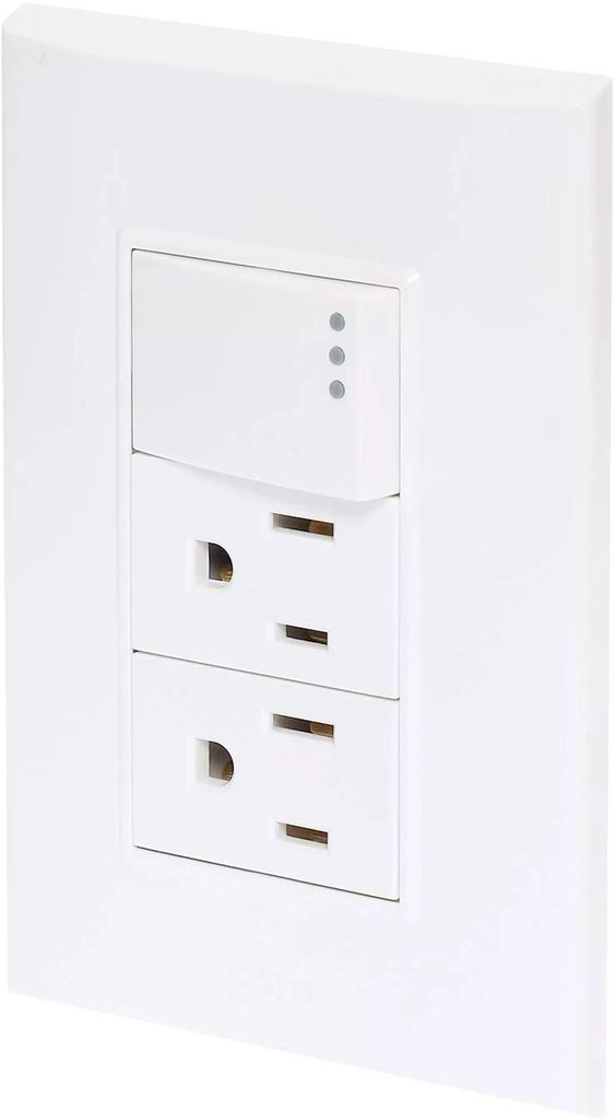 PLACA ARMADA CON 1 APAGADOR SENCILLO Y 2 CONTACTOS DE 3MODULOS BLANCO, AXO LIGHT