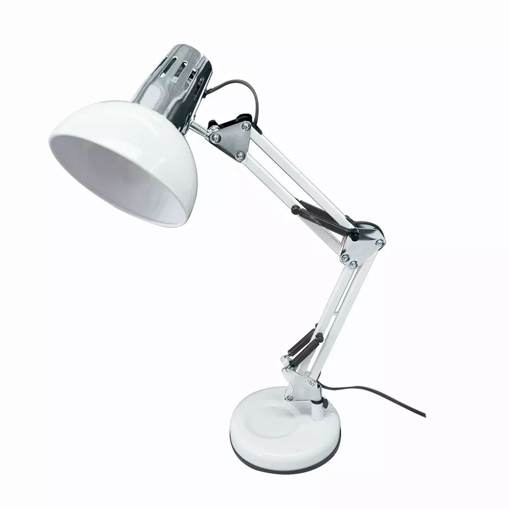 LAMPARA DE ESCRITORIO BASE FIJA 40W BLANCO CHROME, ADIR