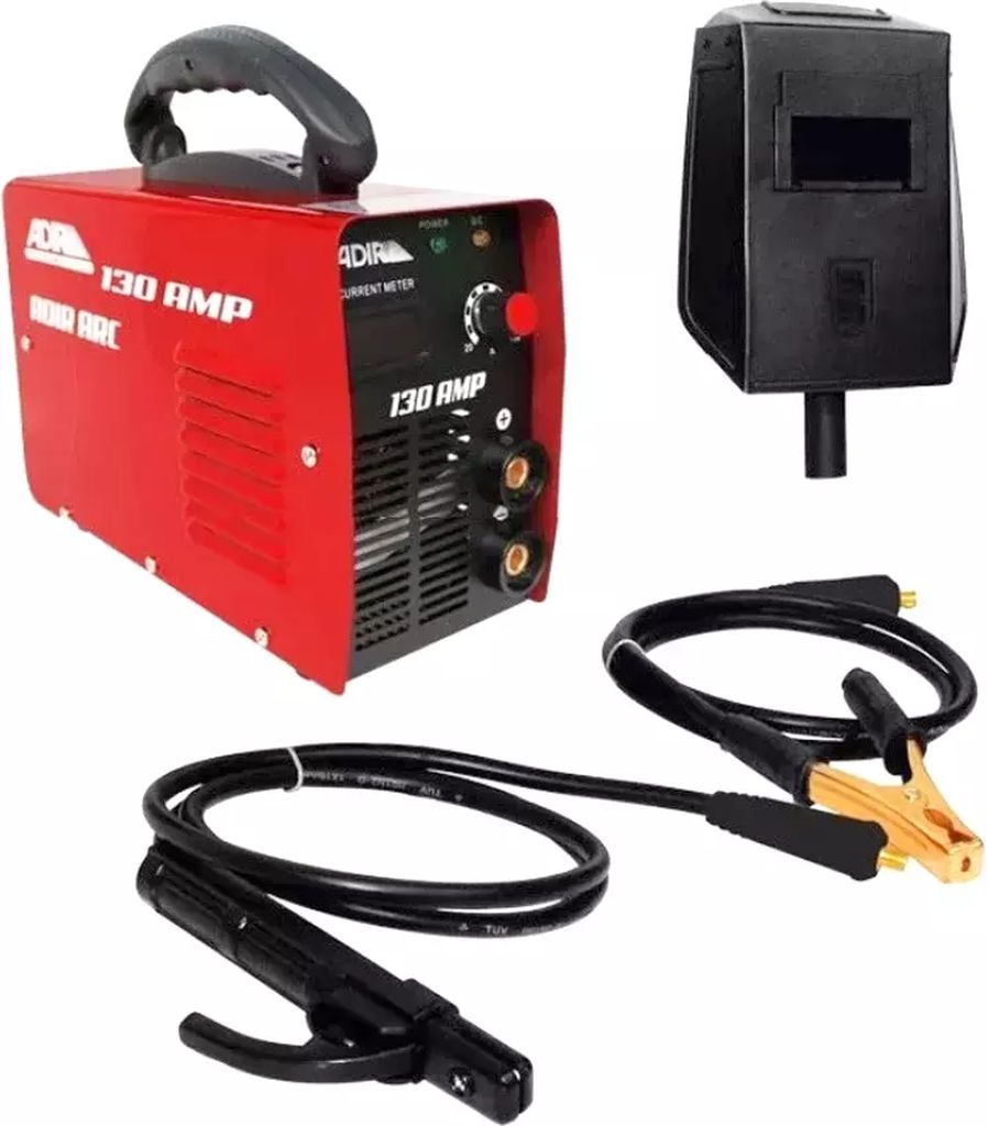 SOLDADORA PARA ELECTRODO REVESTIDO INVERTER 023-130 A 120 V (CA) CON CABLES, CARETA Y CEPILLO, ADIR
