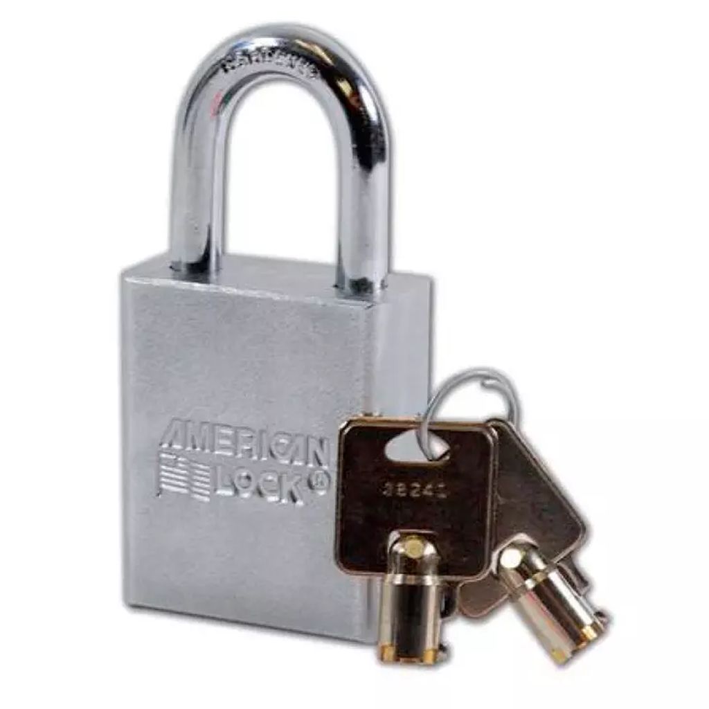CANDADO DE ACERO 44MM GANCHO LARGO CERROJO BANCARIA, AMERICAN LOCK