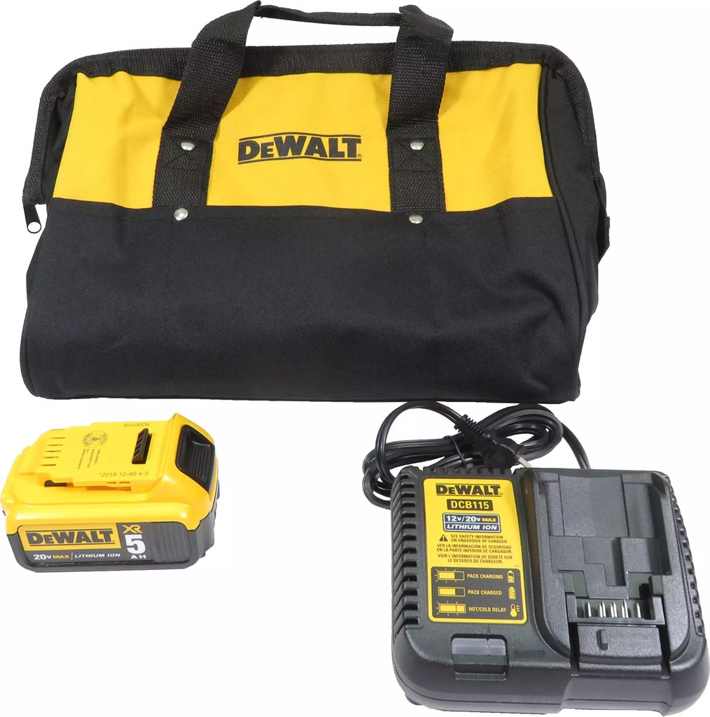 BATERIA PARA HERRAMIENTAS INALAMBRICAS 20 V MAX 5.0 AH RX ION DE LITIO + CARGADOR 12 V/20 V + BOLSA, DEWALT
