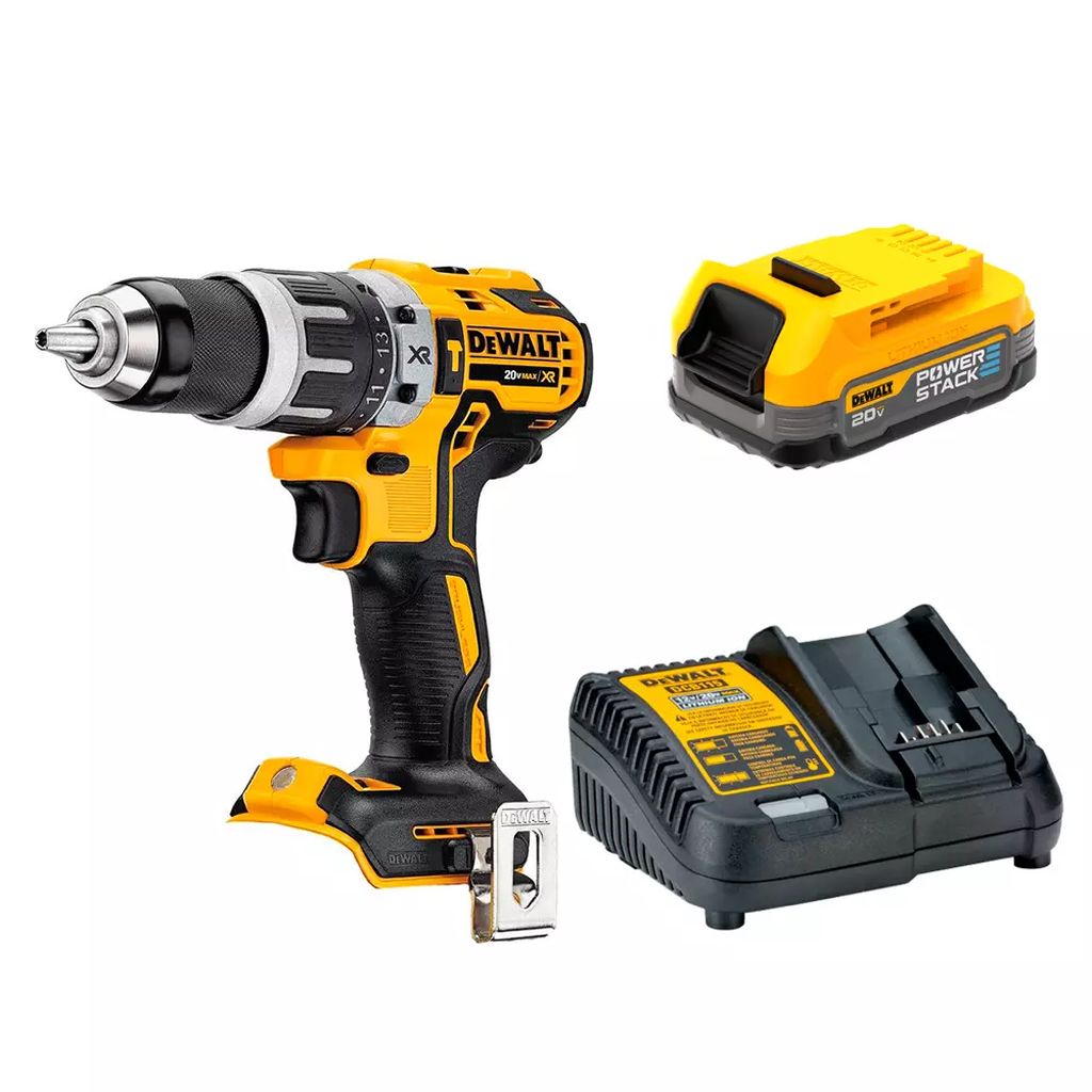 ROTOMARTILLO IN.1/2" 20V 2000RPM+BAT 20V 1.7AH COMPAC(POWER STACK)+CARG P/BAT 12V MAX-20V MAX/BAT, DEWALT