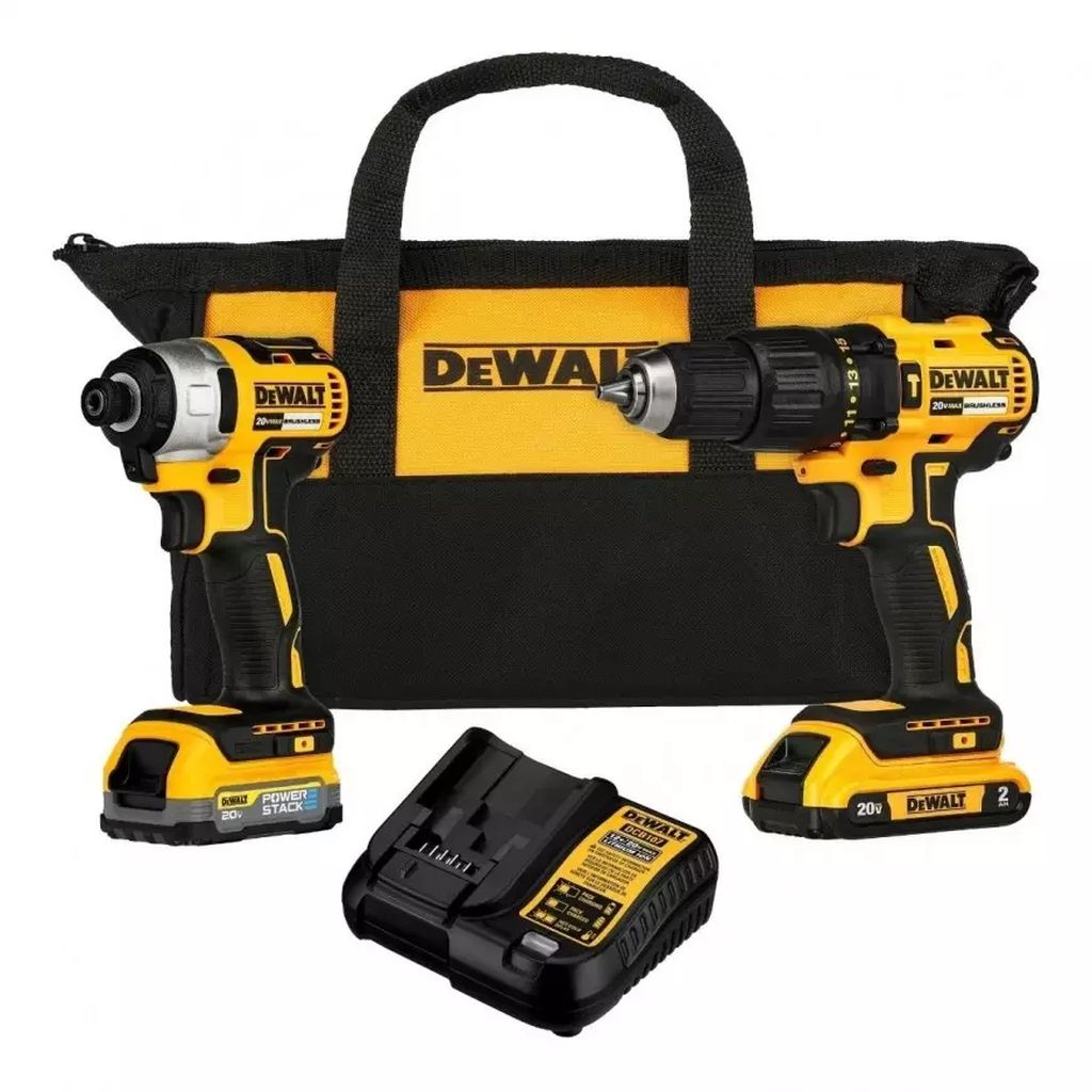 ROTOMARTILLO 1/2" 20V VVR 1750 RPM + PISTOLA DE IMPAC 1/4" 20V VVR 2800RPM 3200GPM+2BAT Y CARG, DEWALT