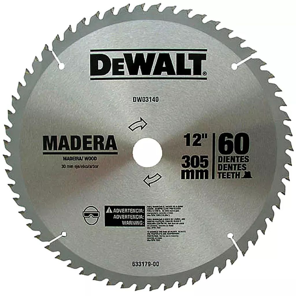 SIERRA CIRCULAR 12"X30MM 60 DIENTES C-TUNG MADERA, DEWALT