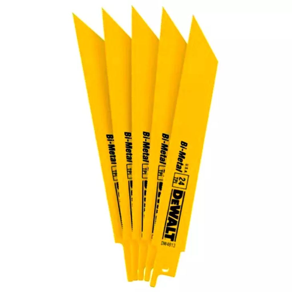 SEGUETA PARA SIERRA SABLE BIM 09" X 08 DPP P/MADERA (5 PZ), DEWALT