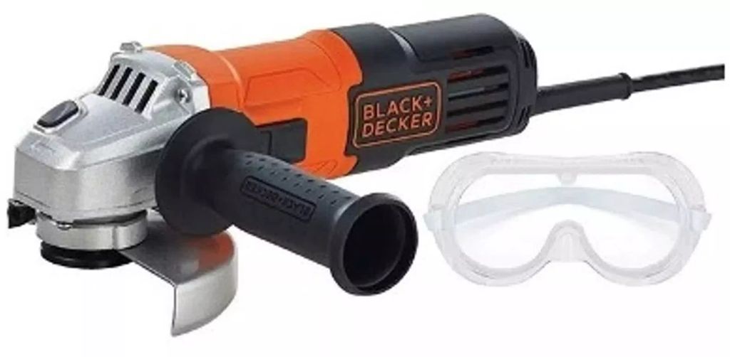 MINI ESMERILADORA ANGULAR 4-1/2'' 650W 10000 RPM + LENTES, BLACK AND DECKER