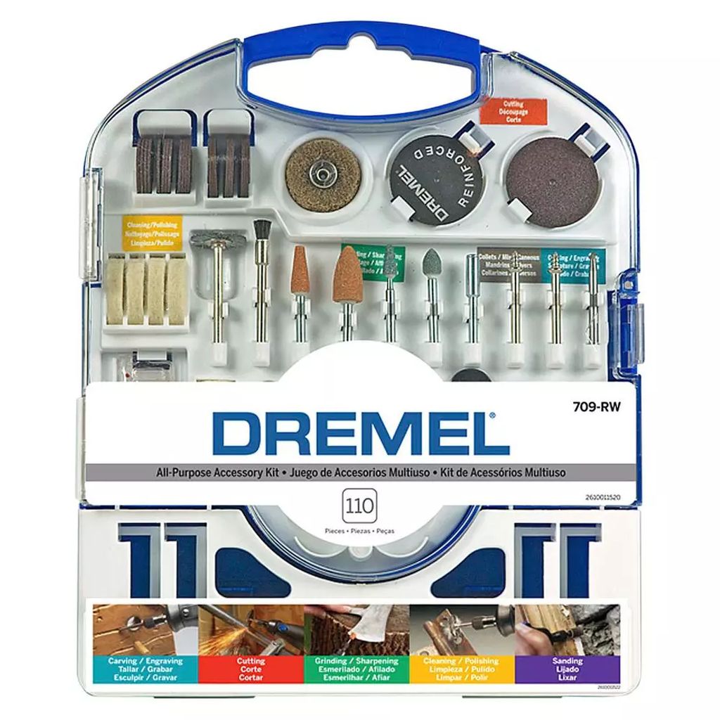 JUEGO DE ACCESORIOS PARA MOTO-TOOL CON 110 PZAS, DREMEL