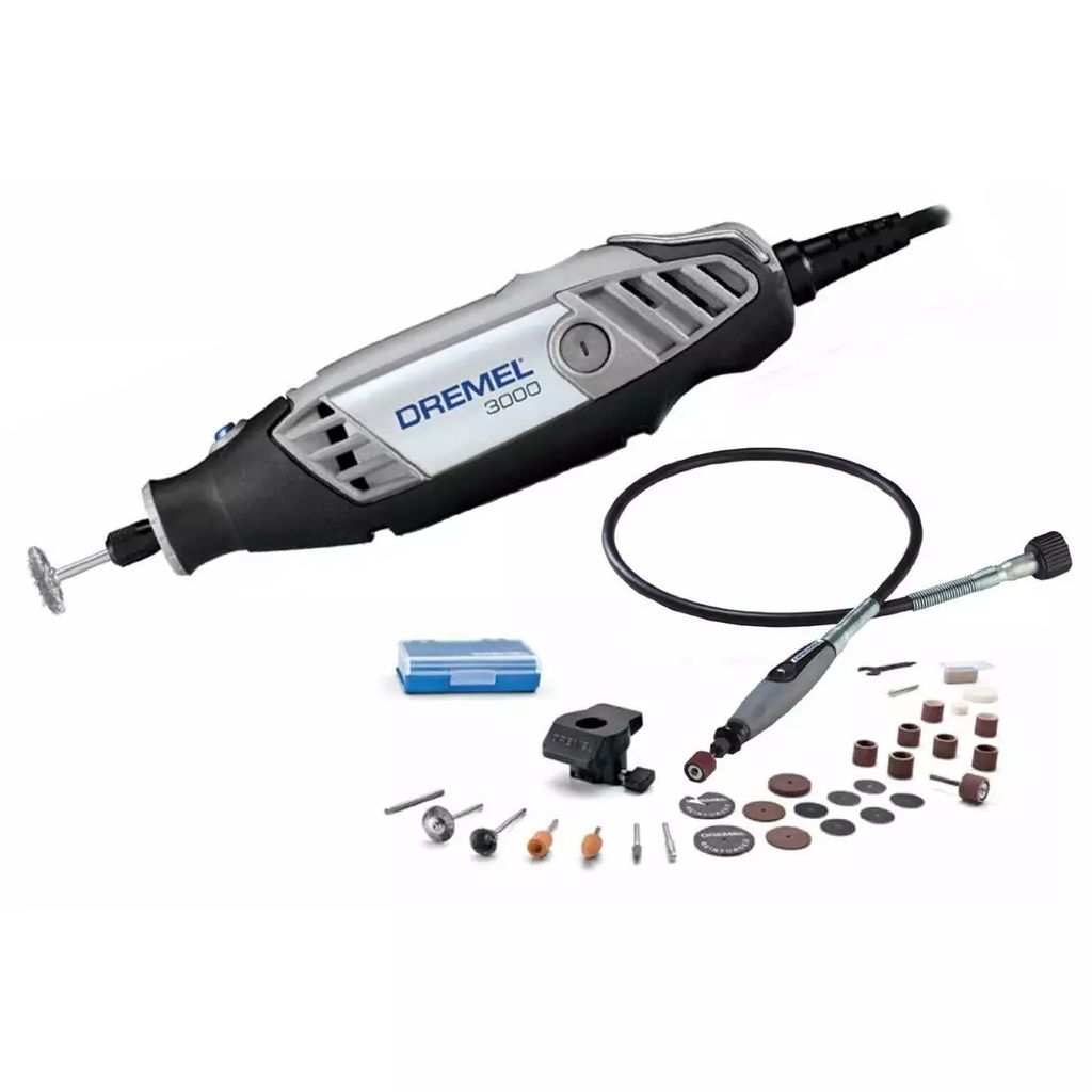 MOTO-TOOL ALAMBRICO 125 W 5000-32000 RPM LLAVE EZ TWIST 4 POSC. DE TRABA CON 30 ACCS Y 2 ADITAMENTOS, DREMEL