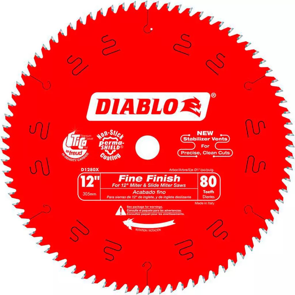 SIERRA CIRCULAR 12"X5/8" 80 DIENTES C-TUNG MADERA  ACABADO FINO (DIABLO), DIABLO