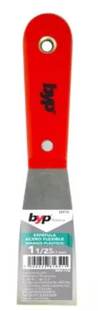 ESPATULA FLEXIBLE 1-1/2" MANGO PLASTICO ACABADO NATURAL, BYP