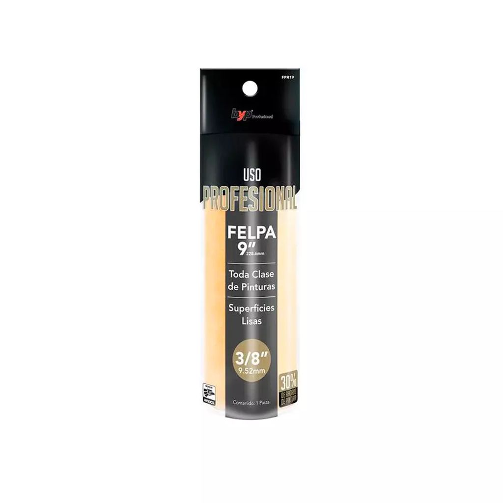 FELPA P/RODILLO 9" ALTA DENSIDAD 3/8", BYP