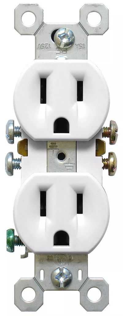 CONTACTO ELECTRICO DUPLEX 2P+T 15 A 127 V BLANCO (PASS & SEYMOUR), MODUS RESIDENCIAL