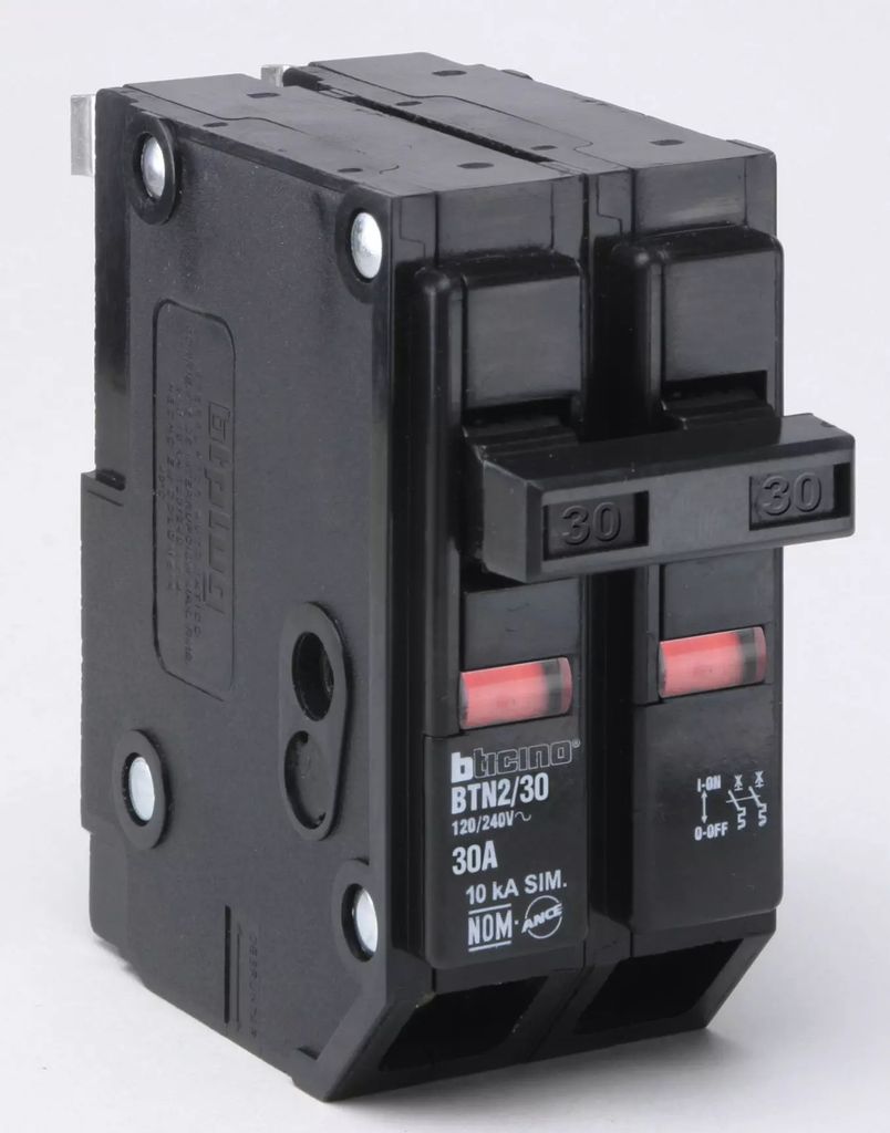 INTERRUPTOR TERMOMAGNETICO 2X30A 120/240V 10KA MONTAJE ENCHUFABLE (BTPLUG), BTPLUG