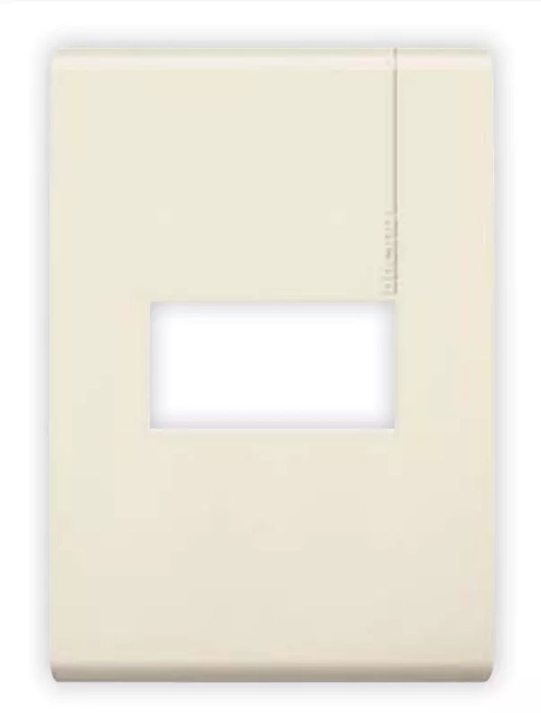 PLACA DE RESINA CON CHASIS SENCILLA ABS COLOR MARFIL, MODUS PRO