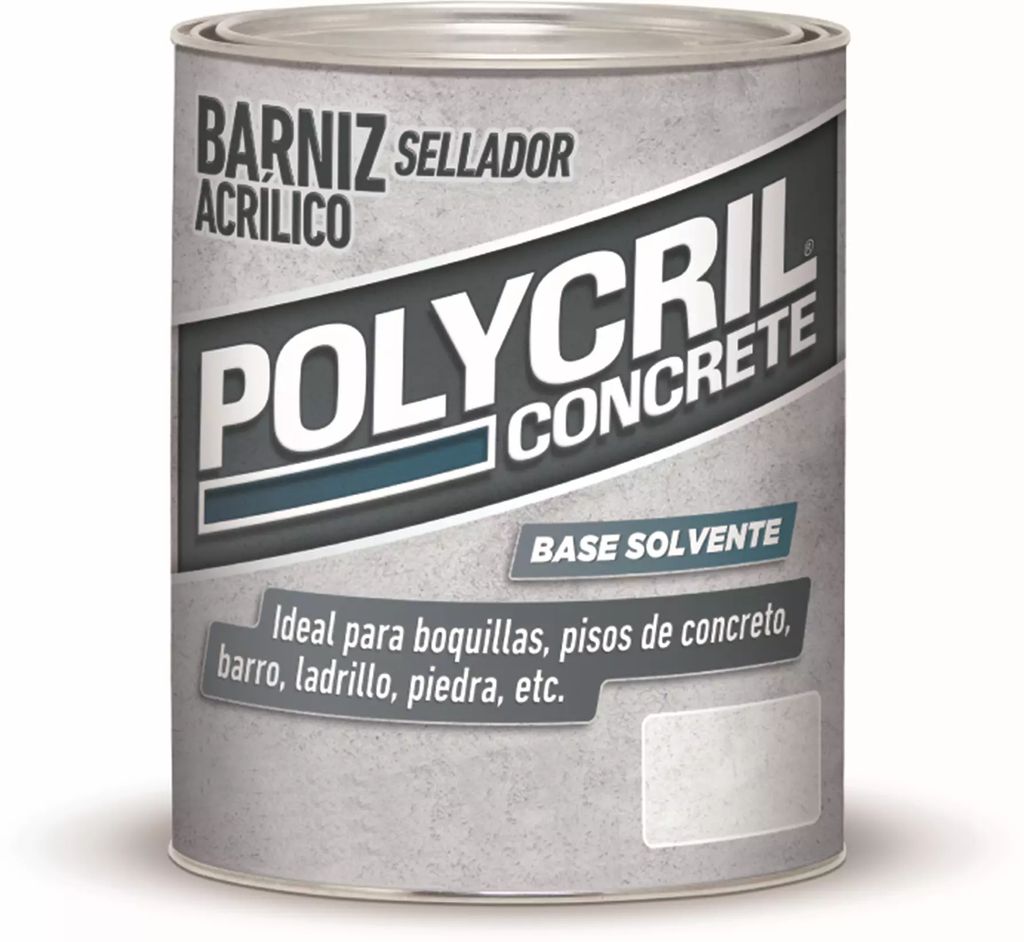 BARNIZ SELLADOR ACRILICO TRANSPARENTE ABASE SOLVENTE 04 LT (POLYCRIL CONCRETE), FMC