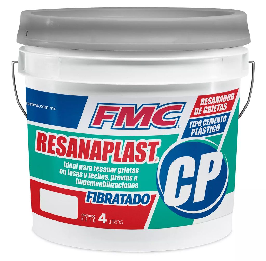 RESANADOR DE MURO FIBRATADO TIPO CEMENTO PLASTICO 4 LT (RESANAPLAST CP), FMC