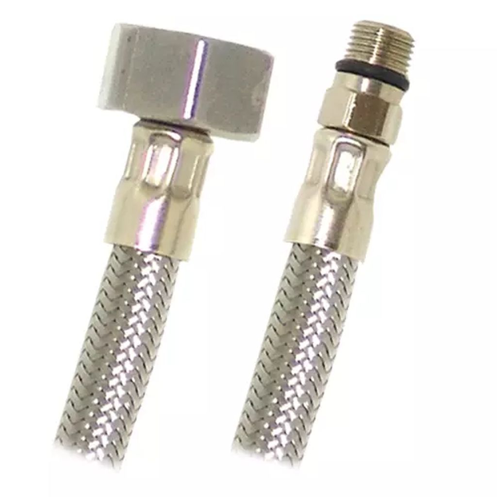 MANGUERA PARA MONOMANDO PARA LAVABO DE ACERO INOXIDABLE 40CM 1/2"XM10, COFLEX