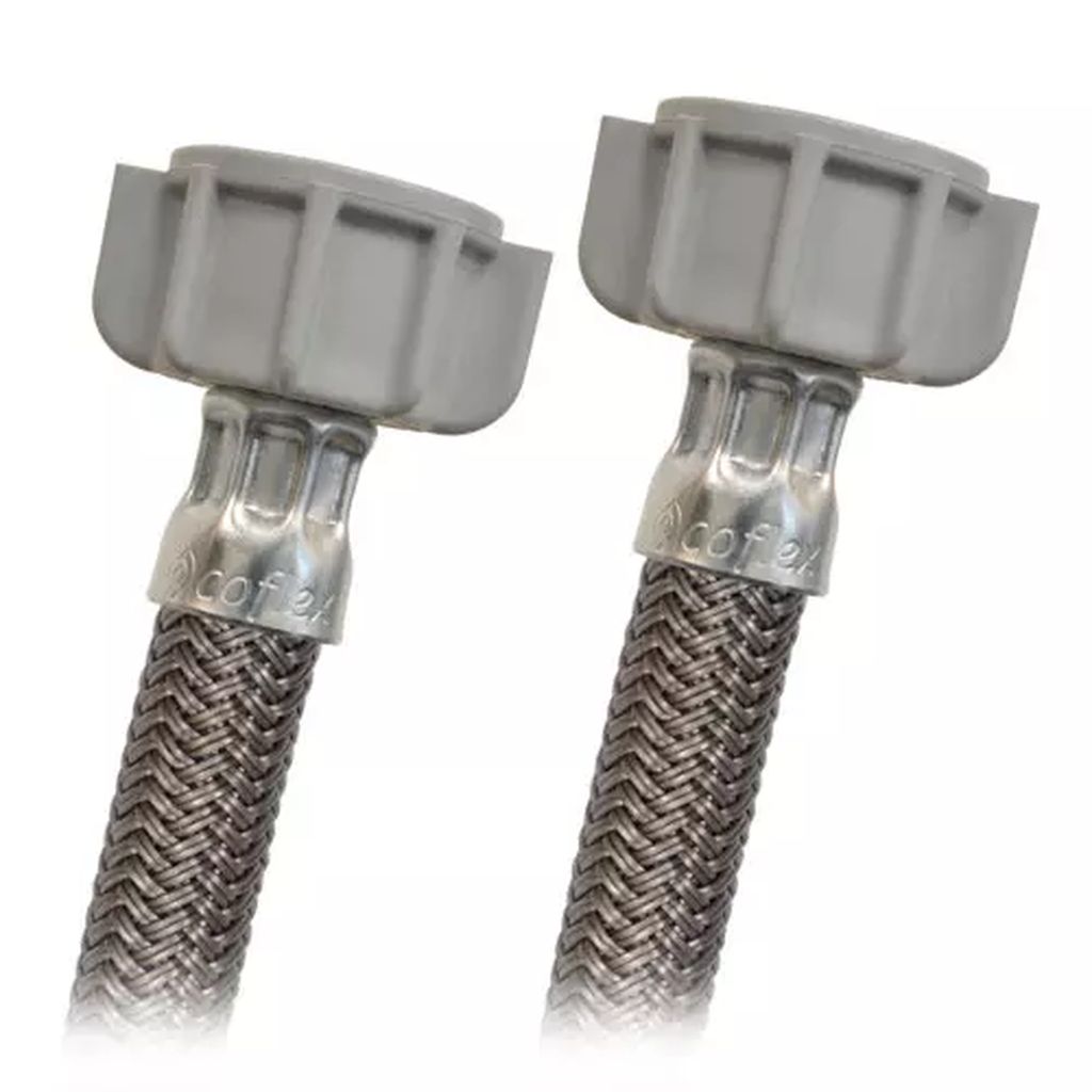 MANGUERA PARA FREGADERO FLEXIBLE DE VINILO TRADICIONAL 55CM SALIDA 1/2"X1/2" TUERCA PLASTICA, COFLEX