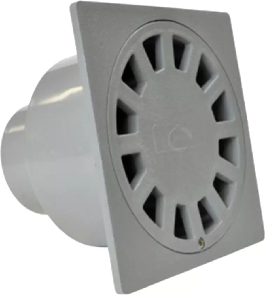 COLADERA PARA PISO CUADRADA 15X15CM DE PVC A CODO DE 75MM P/DESACARGA C/TRAMPA DE AGUA SALIDA VERTICAL, COFLEX