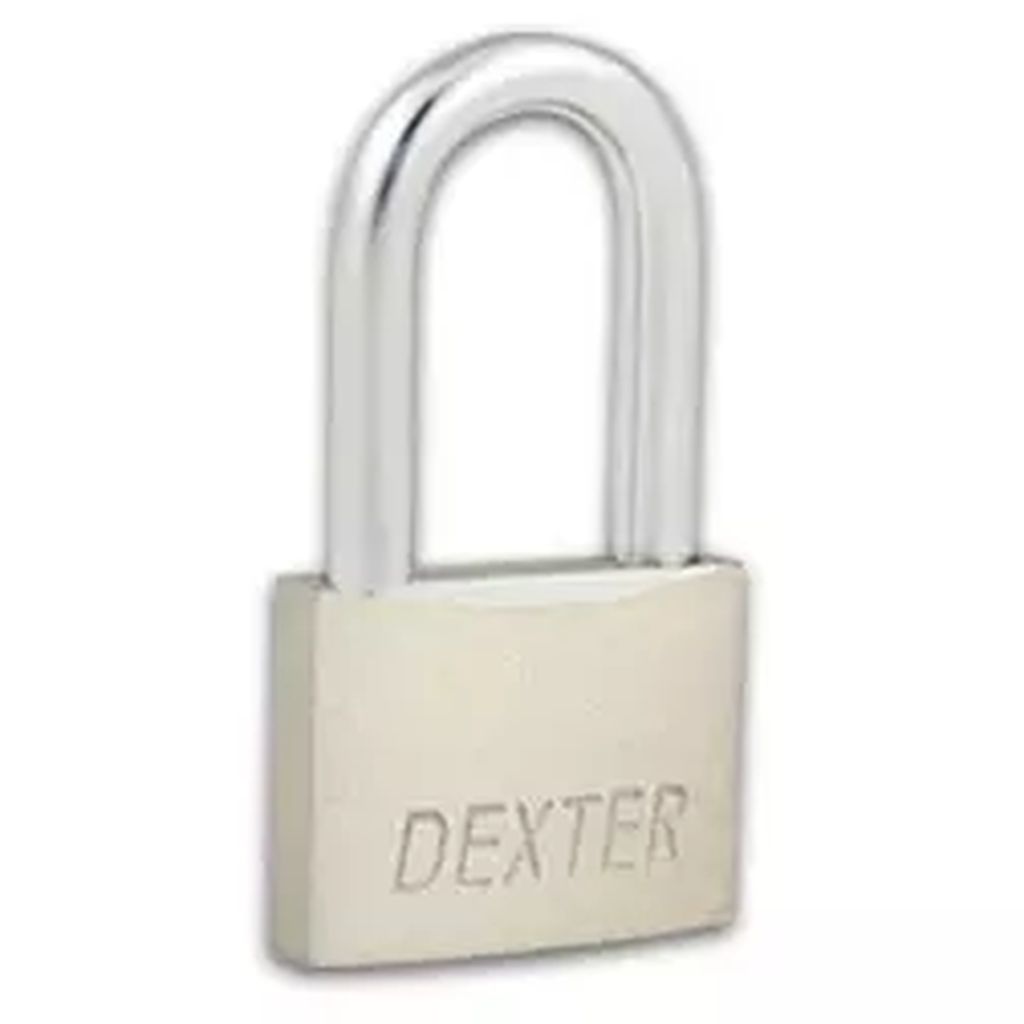 CANDADO METALICO 38MM GANCHO LARGO LATON, DEXTER