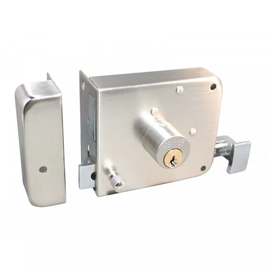 CERRADURA DE SOBREPONER DER INSTALA FACIL NIQUEL SATINADO, DEXTER