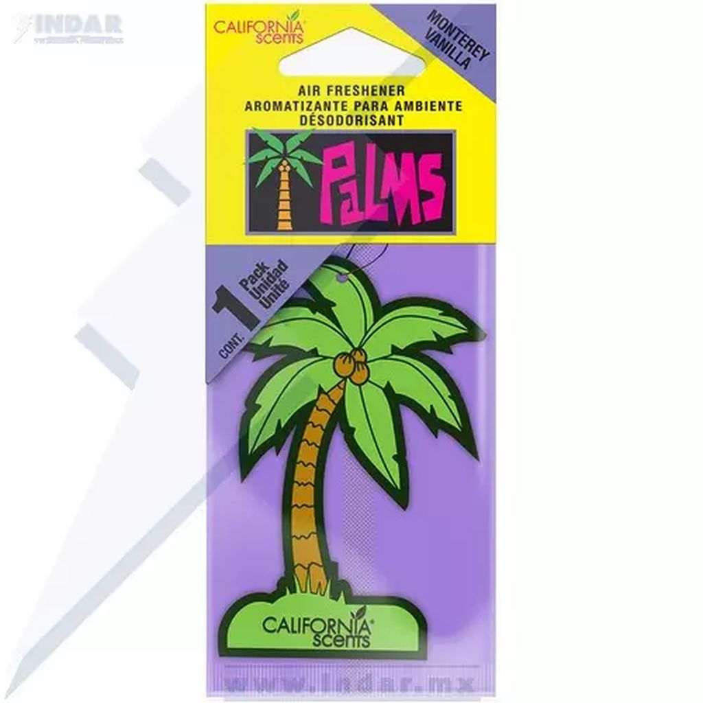 AROMATIZANTE AMBIENTAL EN FORMA DE PALMA AROMA CHERRY PALMS HANG-OUTS, CALIFORNIA SCENTS