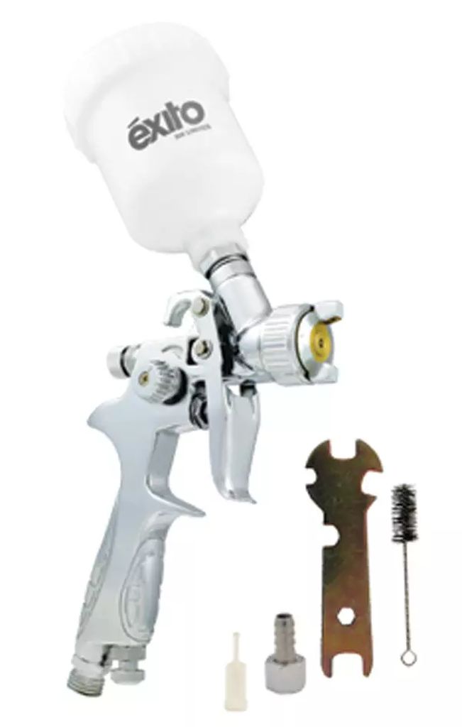 PISTOLA PARA PINTAR DE GRAVEDAD VASO PLASTICO 150 ML HVLP (513), EXITO