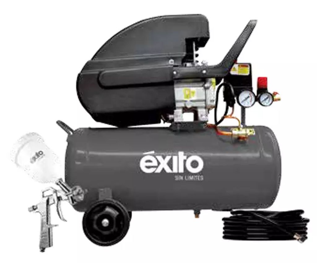 COMPRESOR MOTO LUBRICADO 120 VOLT 2850 RPM 2.5 HP HORIZONTAL + MANGUERA DE 5MT + PISTOTA SB, EXITO