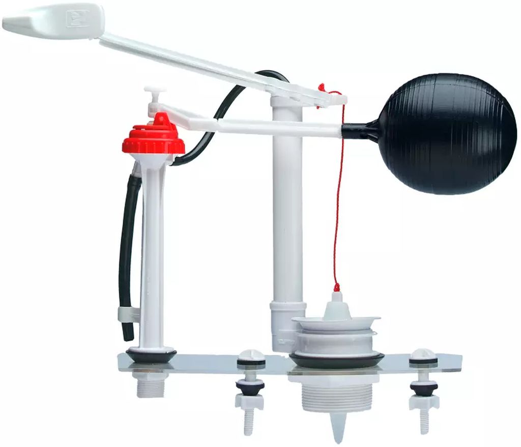 JUEGO DE HERRAJES PARA W. C. DE 2" CON VALVULA DE ADMISION DE 8.1/2" EN POLIPROPILENO, AQUAMASTER