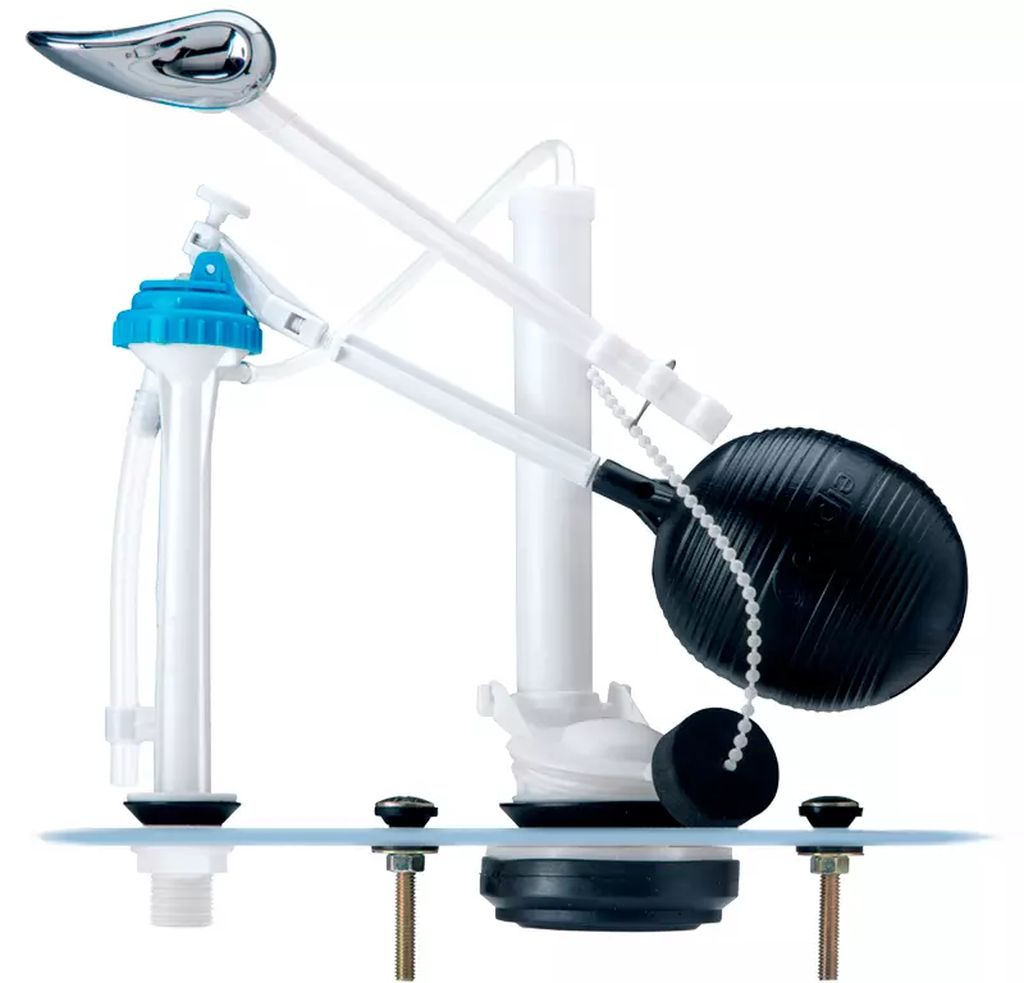 JUEGO DE HERRAJES PARA WC DE 2" CON VALVULA DE ADMISION DE 8.5" EN POLIPROPILENO, ELPRO