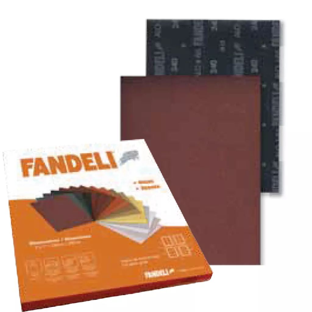 LIJA DE ESMERIL 9"X11" GRANO 120 METAL NO FERROSO-PASTA-PLASTICO (J-86 ALO), FANDELI