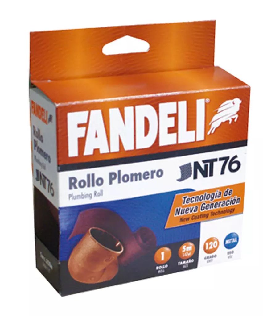 ROLLO DE LIJA PARA PLOMERO G120 38MM X 5 MT (NT76), FANDELI