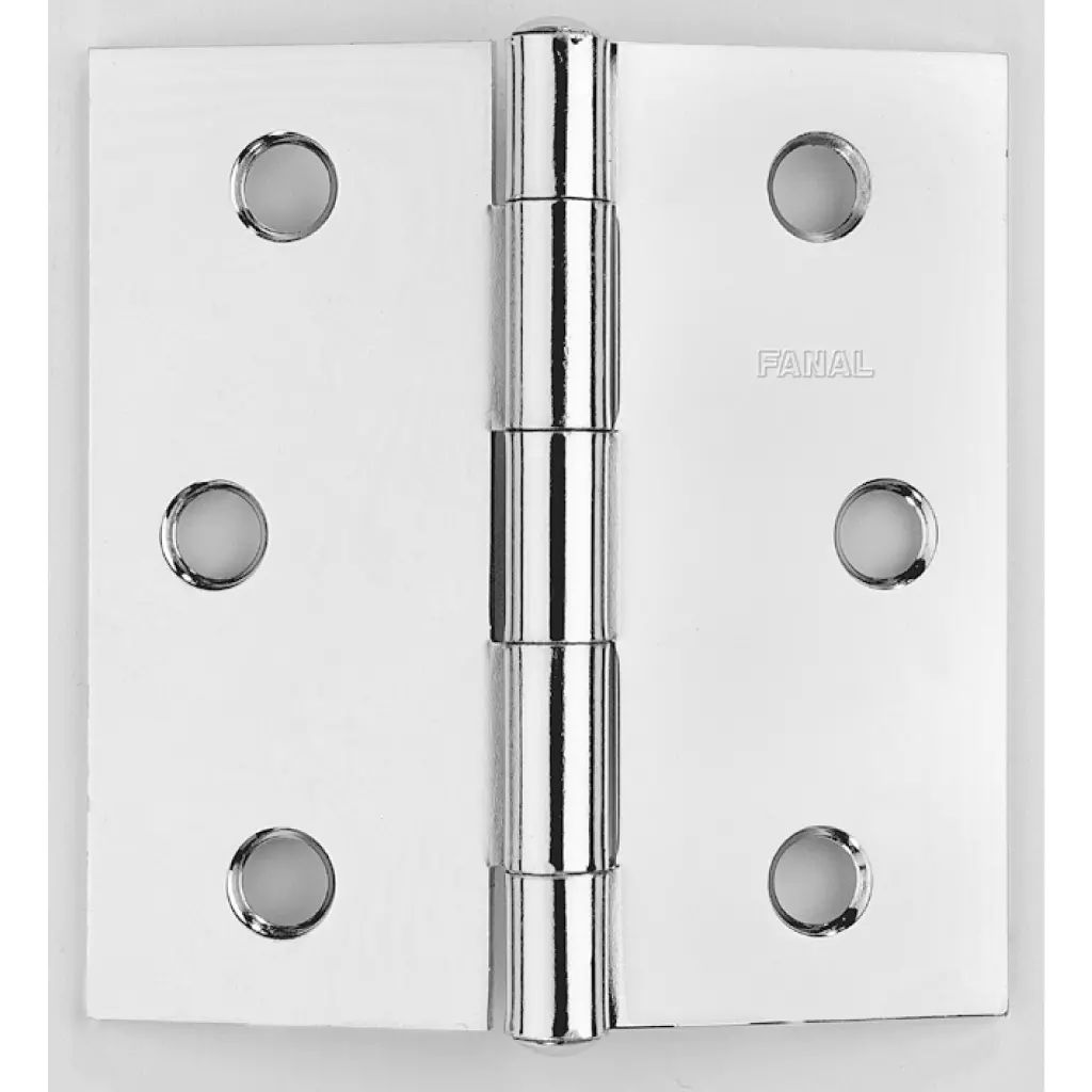 [F5 50A300GR] BISAGRA LIGERA CUADRADA 3" (74MM) ACERO PULIDO SIN TORNILLOS, FANAL