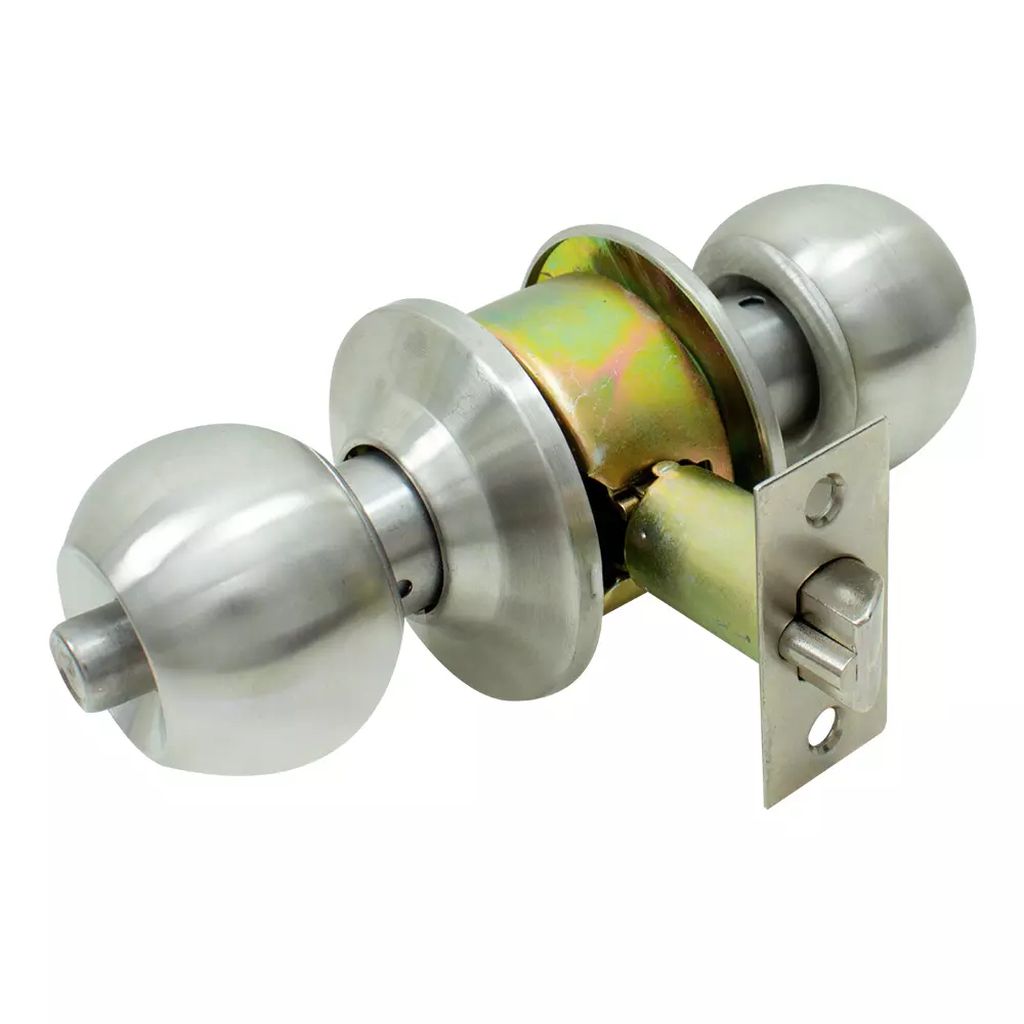 CERRADURA POMO CILINDRICO RECAMARA ACERO INOXIDABLE, FANAL