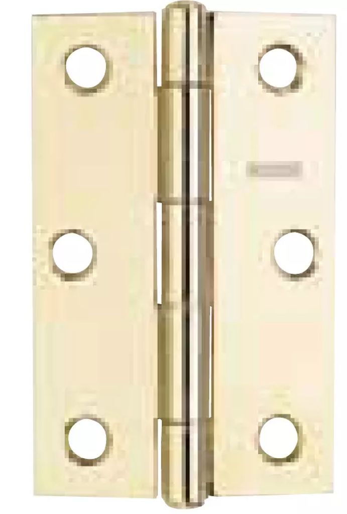 [F5 B10L100] BISAGRA LIGERA RECTANGULAR 1" X 1" (25MM X 25MM) LATON BRILLANTE CON TORNILLOS, FANAL