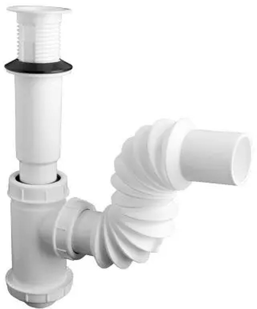 CESPOL P/LAVABO FLEXIBLE BOTE CHICO SIN CUBIERTA CON ATRAPATODO, FLEXIMATIC