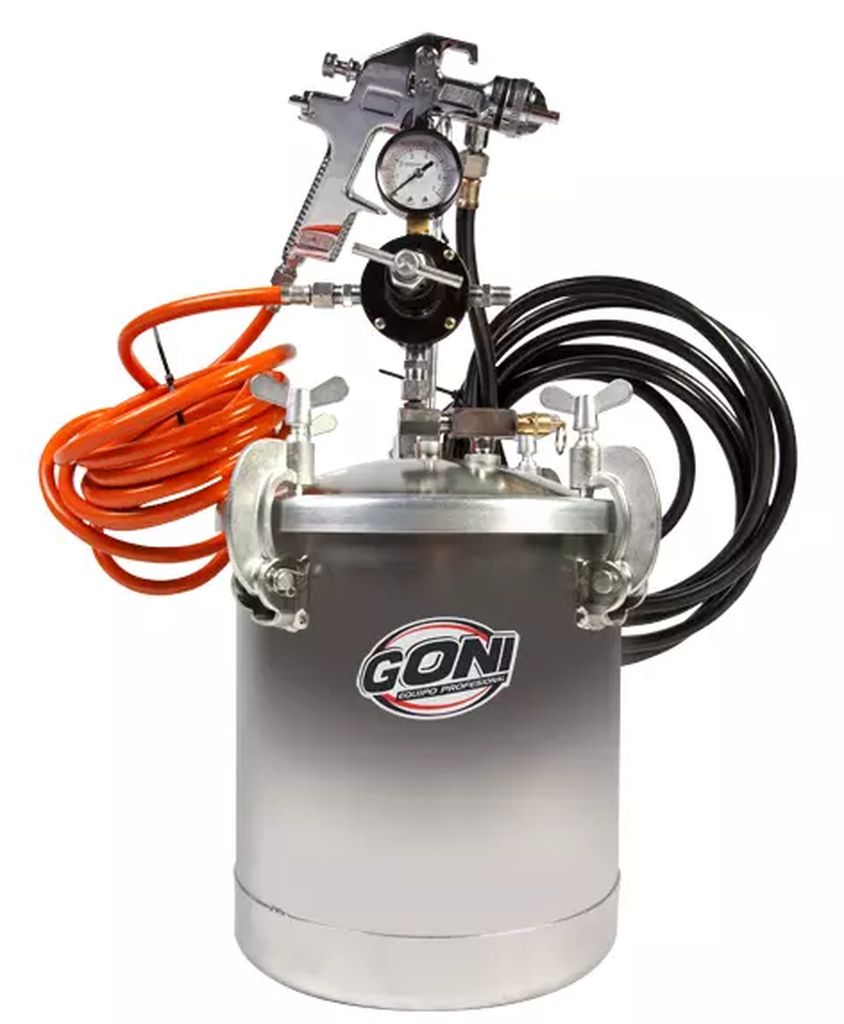 EQUIPO PARA APLICACION DE PINTURA INDUSTRIAL TANQUE 9 LT, GONI
